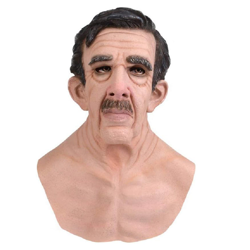 Halloween Elderly Man Latex Costume Mask
