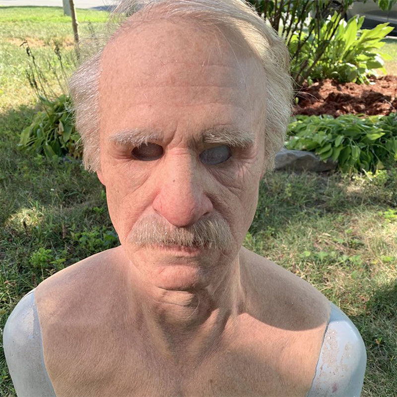Halloween Elderly Man Latex Costume Mask