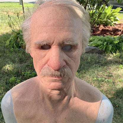 Halloween Elderly Man Latex Costume Mask