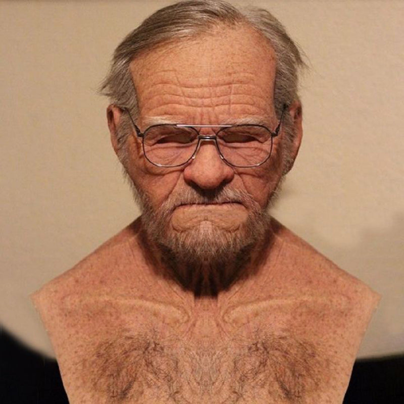 Halloween Elderly Man Latex Costume Mask