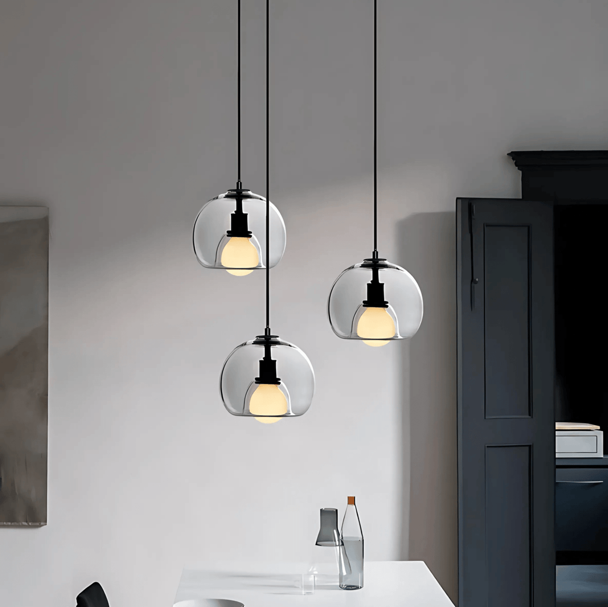 Handblown Glass Globe Pendant Light