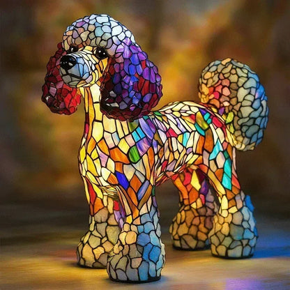 Handmade Dog Table Lamp with Soft Ambient Light