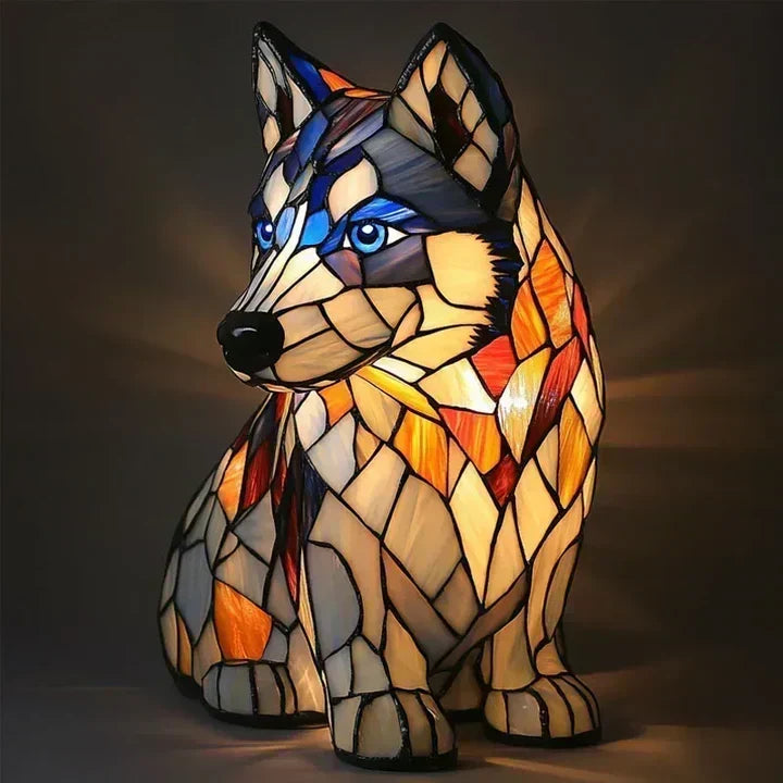Handmade Dog Table Lamp with Soft Ambient Light