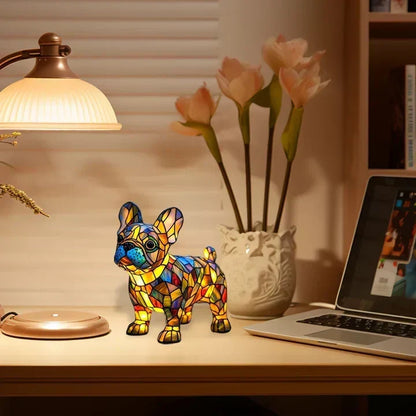 Handmade Dog Table Lamp with Soft Ambient Light