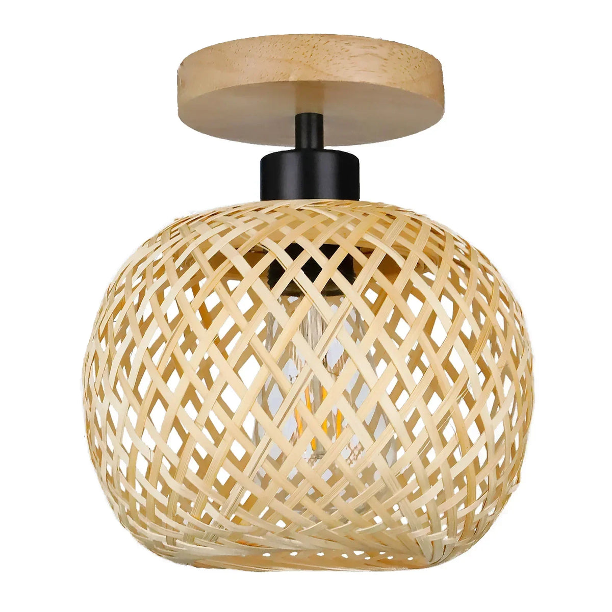 Handwoven Bamboo Ceiling Light