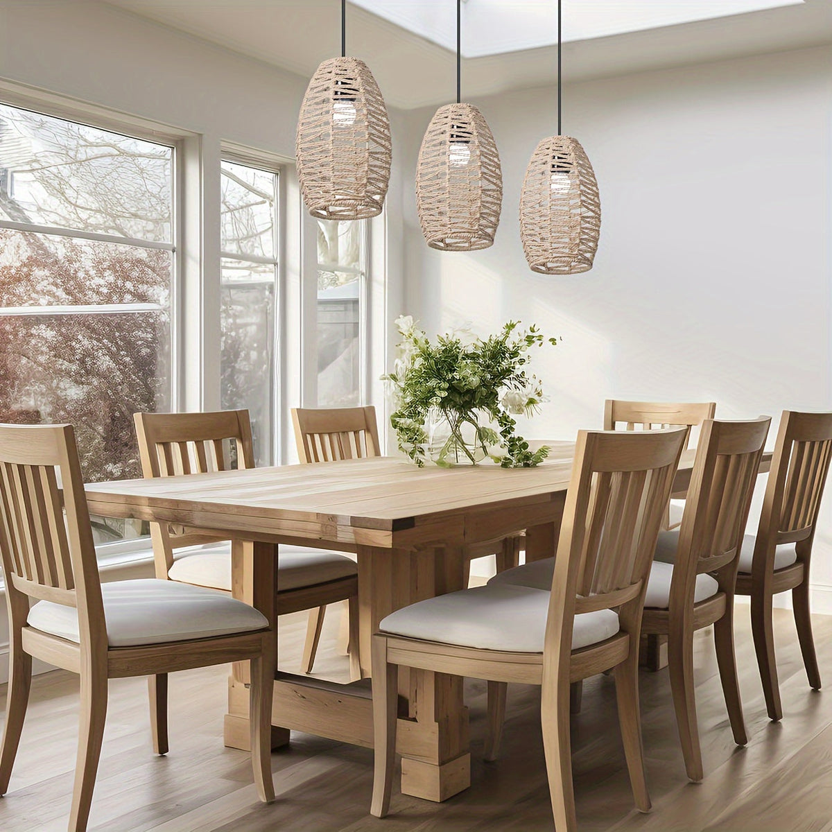 Handwoven Paper Rope Pendant Light Shade