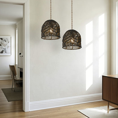 Handwoven Paper Rope Pendant Shade