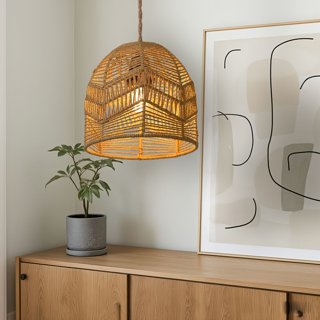 Handwoven Paper Rope Pendant Shade