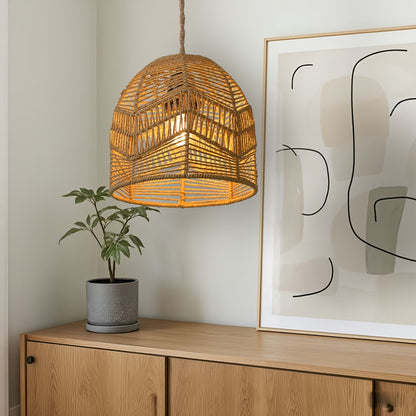 Handwoven Paper Rope Pendant Shade