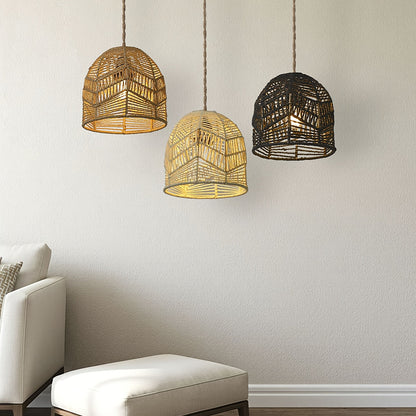 Handwoven Paper Rope Pendant Shade