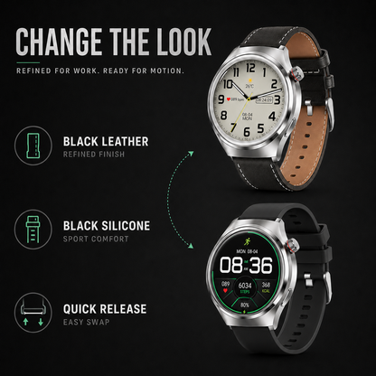 Health Smartwatch with Blood Pressure Heart Rate and Blood Oxygen Tracking