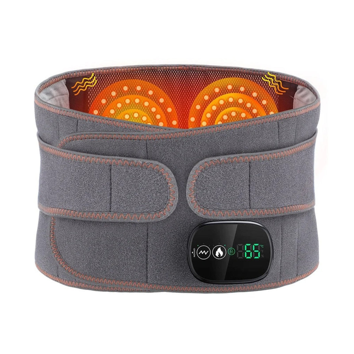 Heated Lumbar Support Belt with Adjustable Heat and Vibration