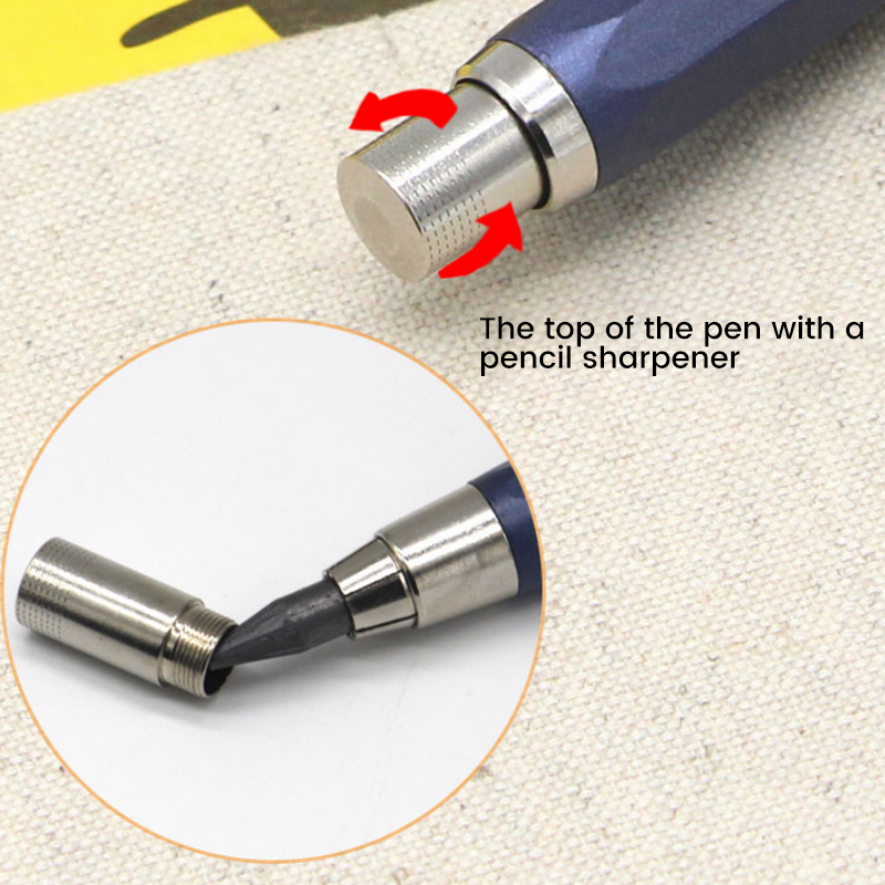 Heavy Duty 5.6mm Metal Mechanical Pencil for Sketching and Drafting