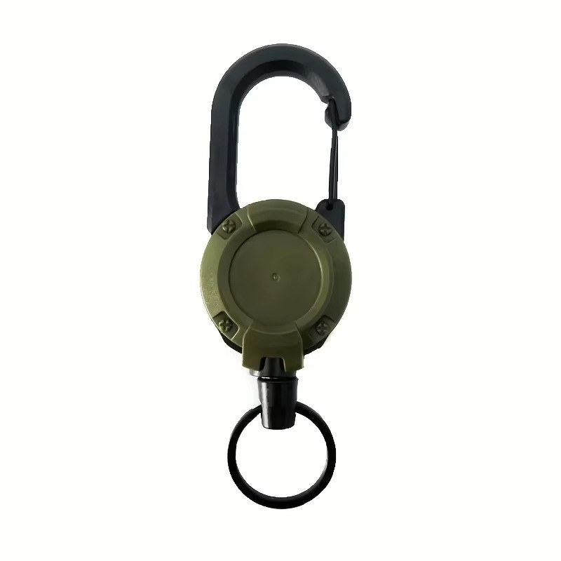 Heavy Duty Retractable Keychain with Steel Cable and Carabiner