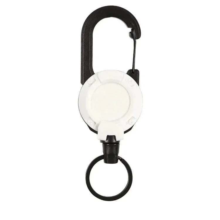Heavy Duty Retractable Keychain with Steel Cable and Carabiner