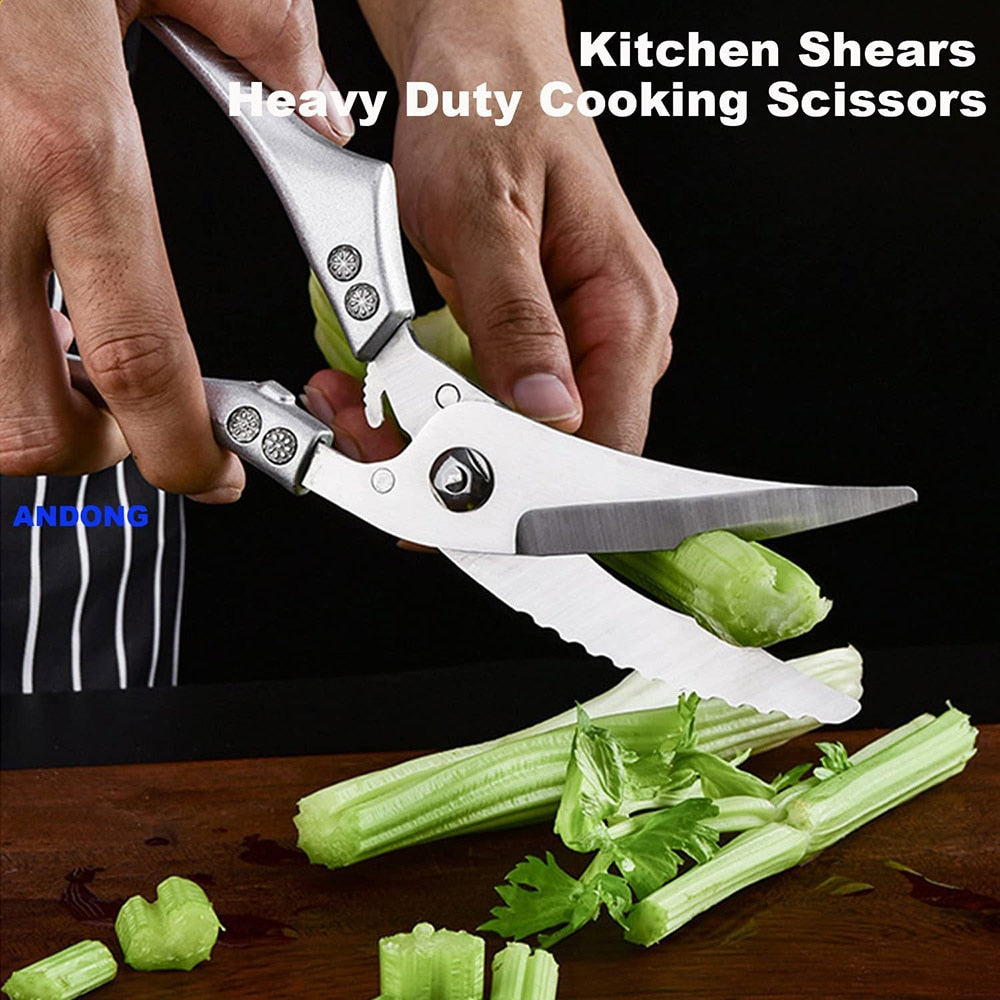Heavy Duty Stainless Steel Bone Cutting Kitchen Scissors