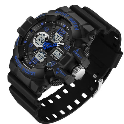 Heavy Duty Waterproof Digital Watch with Resin Case and Band