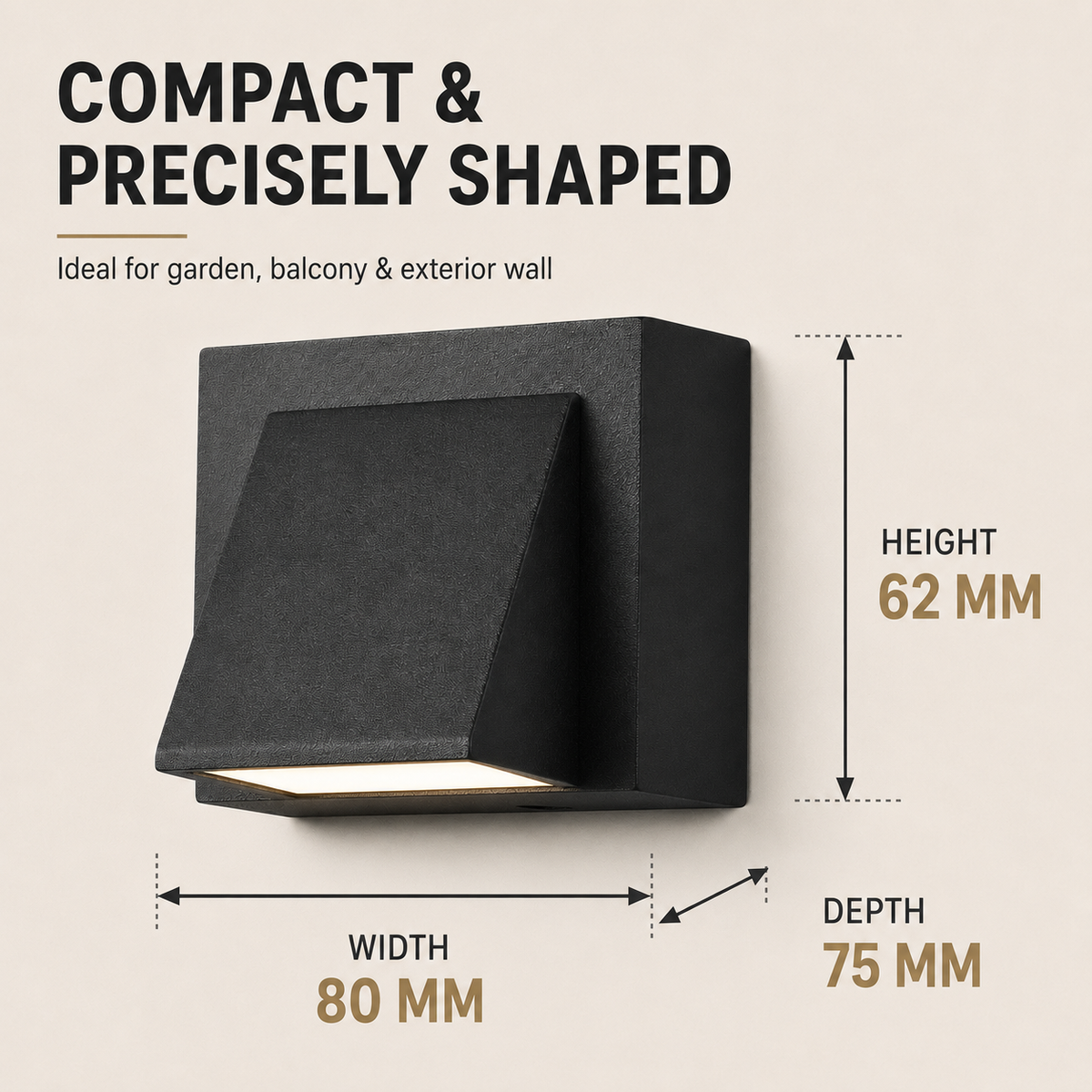 IP65 Outdoor Wall Sconce with Integrated 5W LED