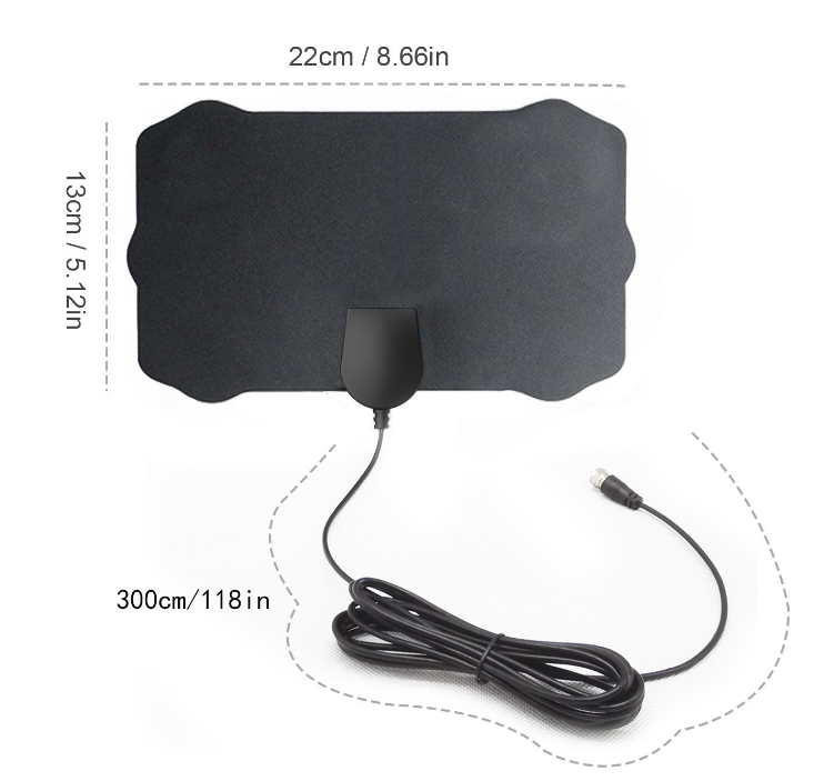 Indoor HDTV Antenna with 4K Support and Easy Plug-and-Play Setup