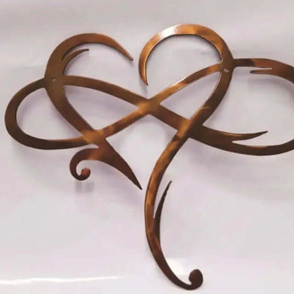 Infinity Heart Iron Wall Decoration with Mother of Pearl