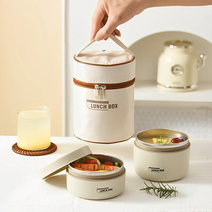 Insulated Stainless Steel Lunch Box with Leak-Resistant Seal