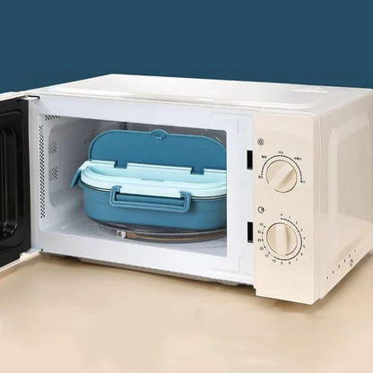 Insulated Thermal Lunch Box with Multiple Food Compartments and Soup Bowl