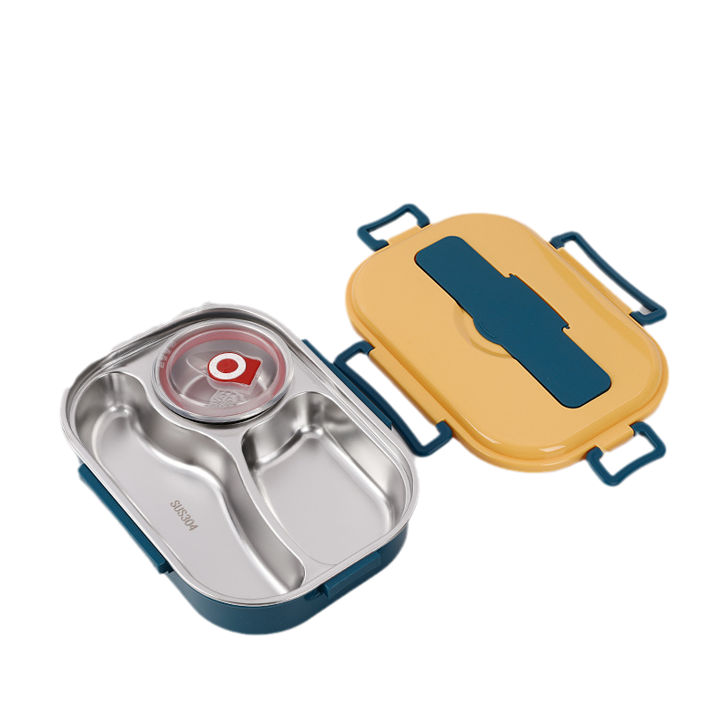 Insulated Thermal Lunch Box with Multiple Food Compartments and Soup Bowl