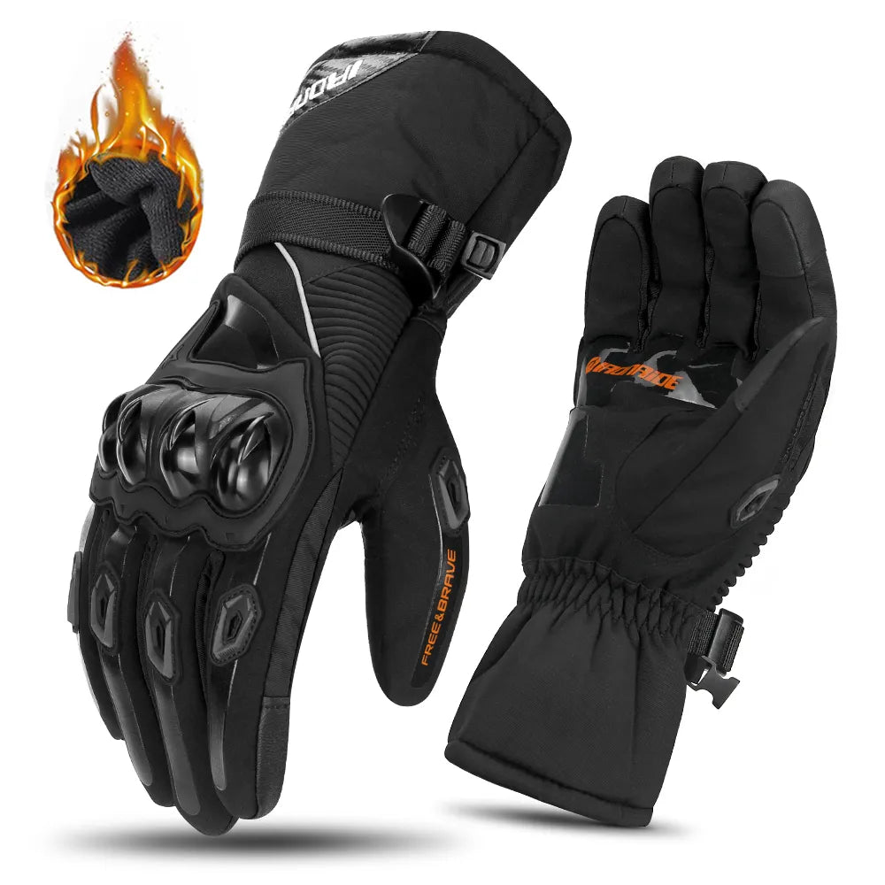 Insulated Waterproof Motorcycle Gloves with Touchscreen Grip