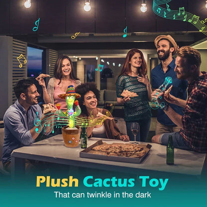 Interactive Talking Dancing Cactus Toy for Kids with 120 English Songs