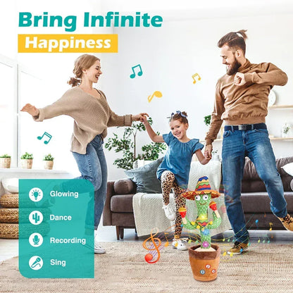 Interactive Talking Dancing Cactus Toy for Kids with 120 English Songs