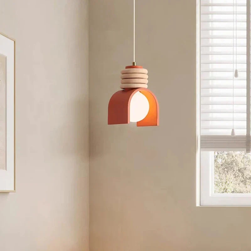 Japanese Minimalist Resin Pendant Light