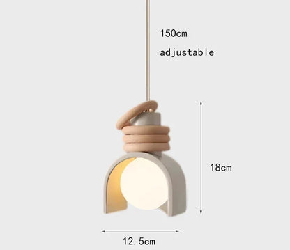 Japanese Minimalist Resin Pendant Light