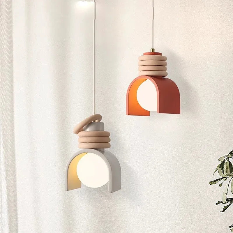 Japanese Minimalist Resin Pendant Light
