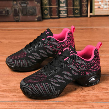 Jazz Dance Shoes with Breathable Mesh Upper and Cushioned Air Sole