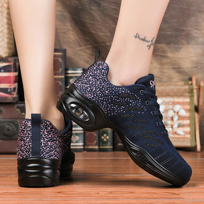Jazz Dance Shoes with Breathable Mesh Upper and Cushioned Air Sole