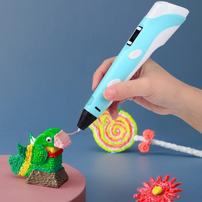 Kids 3D Printing Pen with 20-Colour PLA Filaments and Adjustable Speed