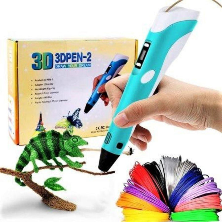 Kids 3D Printing Pen with 20-Colour PLA Filaments and Adjustable Speed