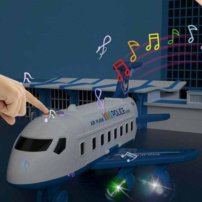 Kids Airplane Toy Set with Mini Vehicles and Accessories for Imaginative Play