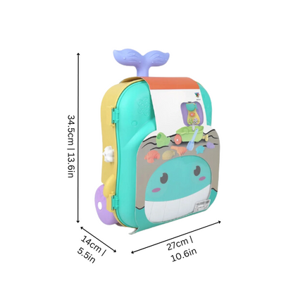Kids' Beach Play Cart with Rake, Shovel, Watering Can and Water Mill