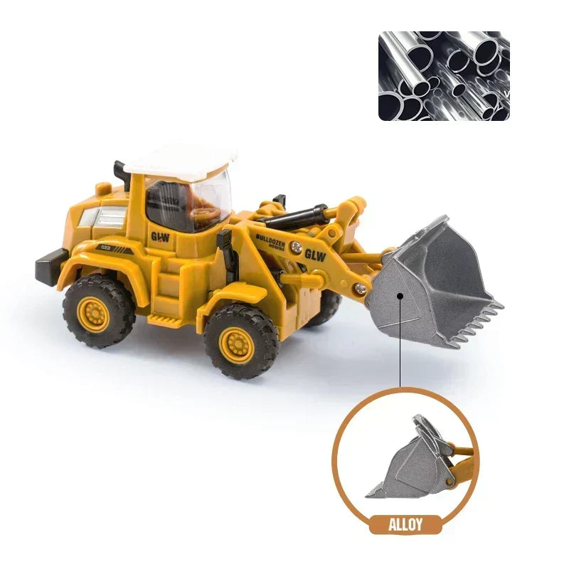 Kids Construction Vehicle Playset with Tower Crane, Excavator and Crane Models