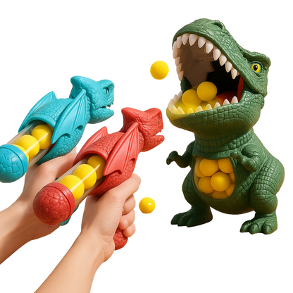 Kids Dinosaur Blaster Toy with Soft Foam Balls and Target