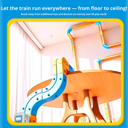 Kids Magnetic Track Building Set with Rechargeable Electric Train