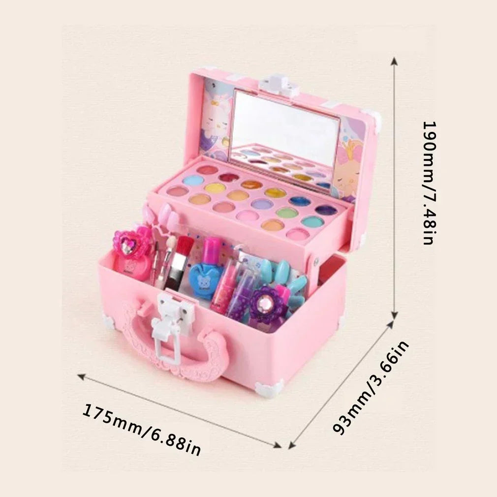 Kids Makeup Play Kit with Pretend Lipstick and Eyeshadow Accessories