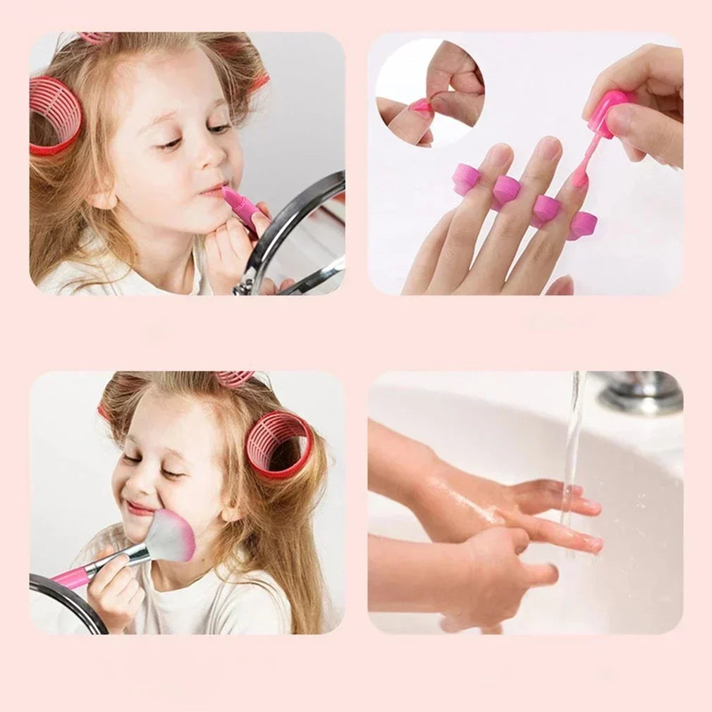 Kids Makeup Play Kit with Pretend Lipstick and Eyeshadow Accessories