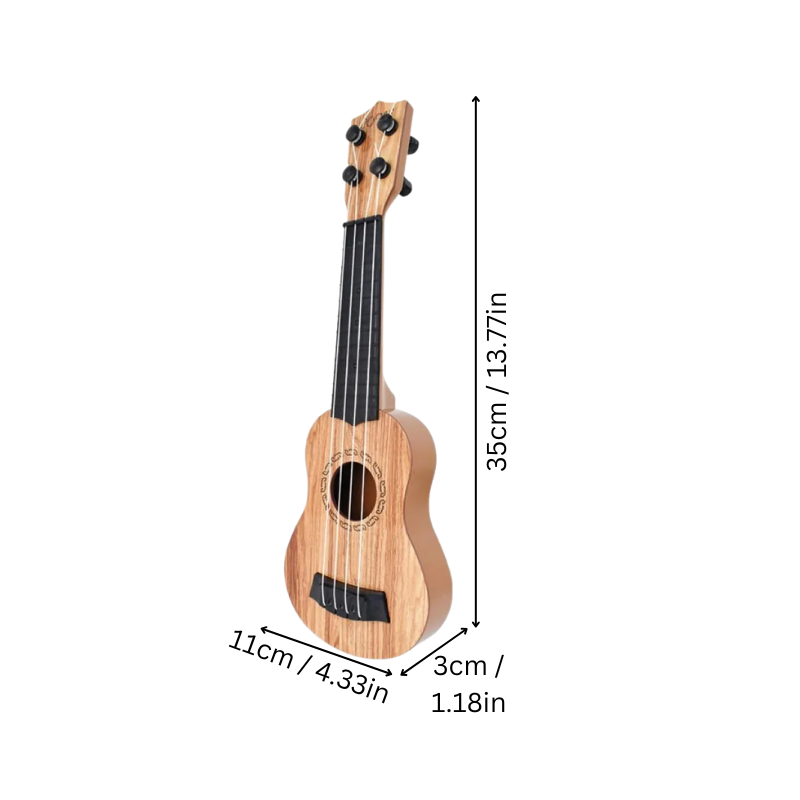 Kids' Musical Guitar Toy with Real Strings and Keyboard