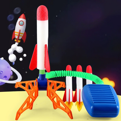 Kids' Outdoor Stomp Rocket Launcher Set with Foam Rockets