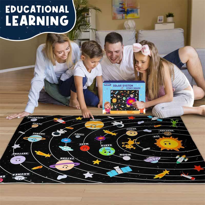 Kids' Solar System Felt Board Set with 63 Interactive Pieces