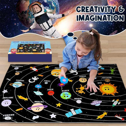 Kids' Solar System Felt Board Set with 63 Interactive Pieces