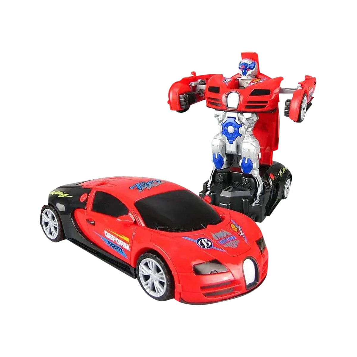 Kids' Transforming Robot Toy Car with Remote Control and Obstacle Detection