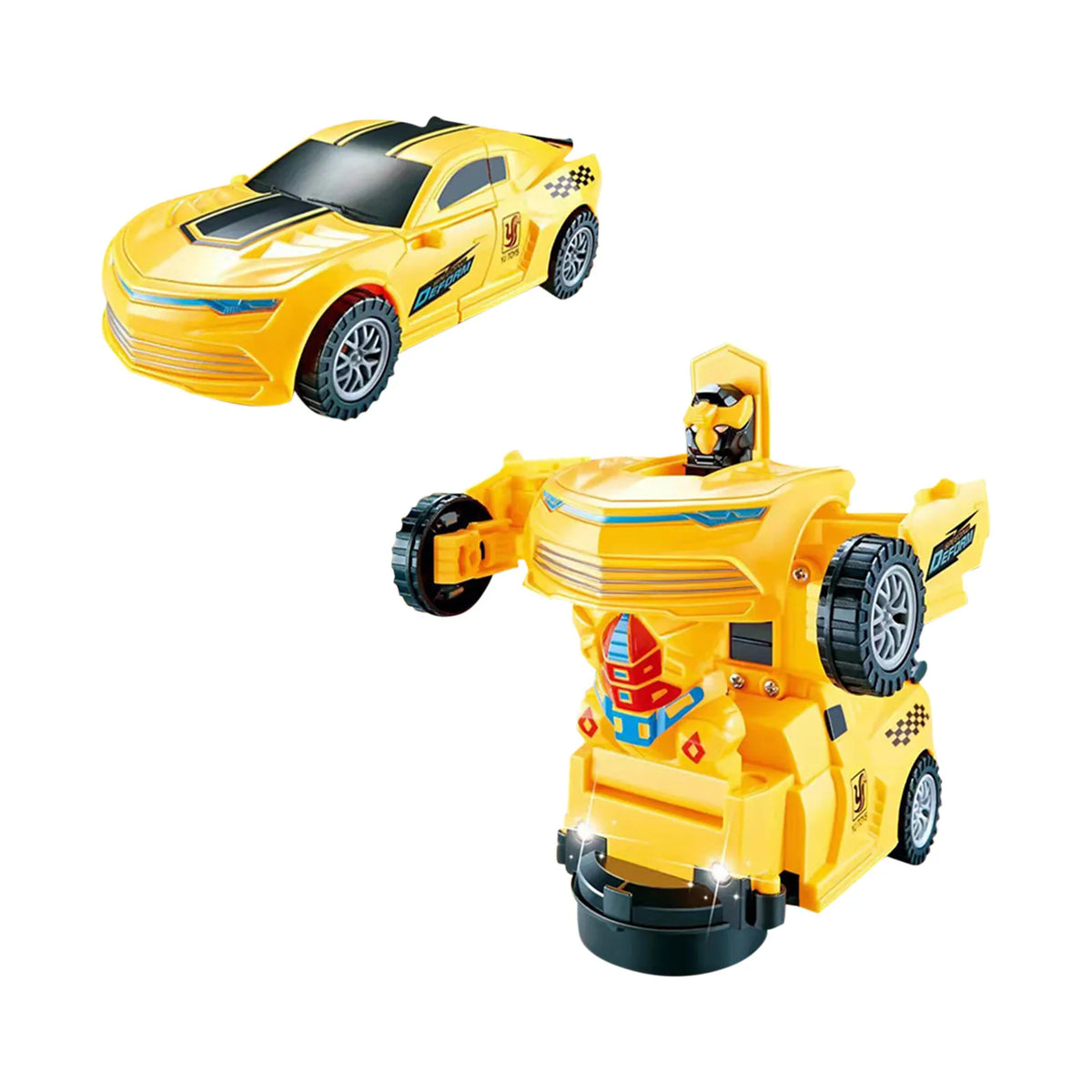Kids' Transforming Robot Toy Car with Remote Control and Obstacle Detection